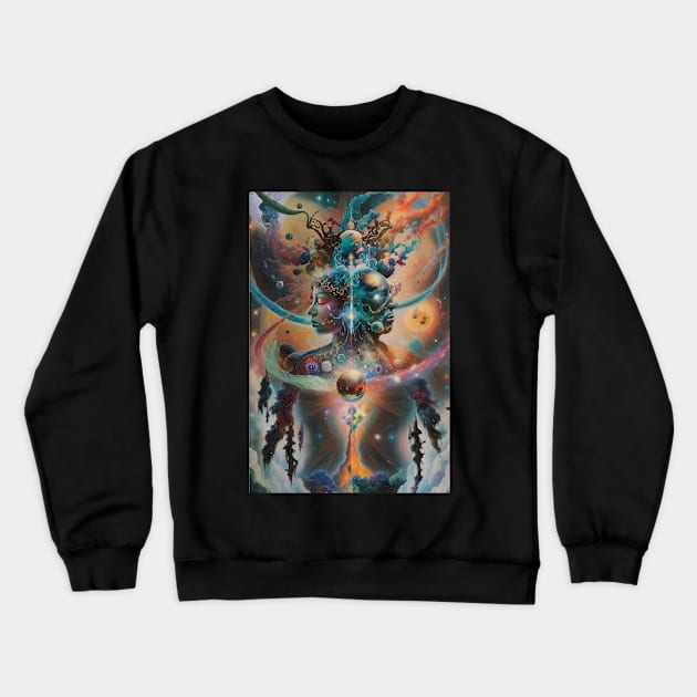 Twin Flame Crewneck Sweatshirt by gromoslav